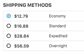 Shipping Methods