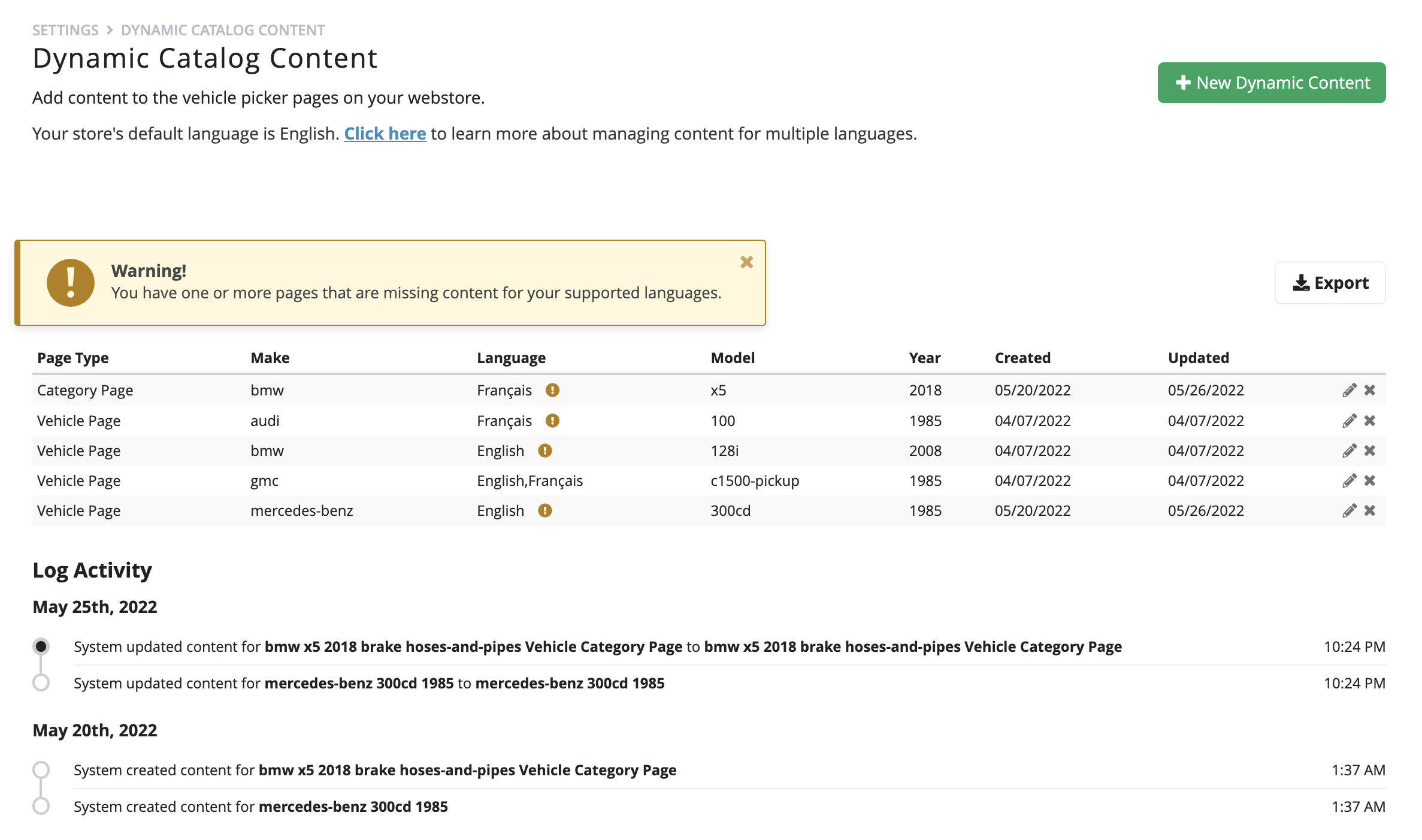 Manage Content in Multiple Languages