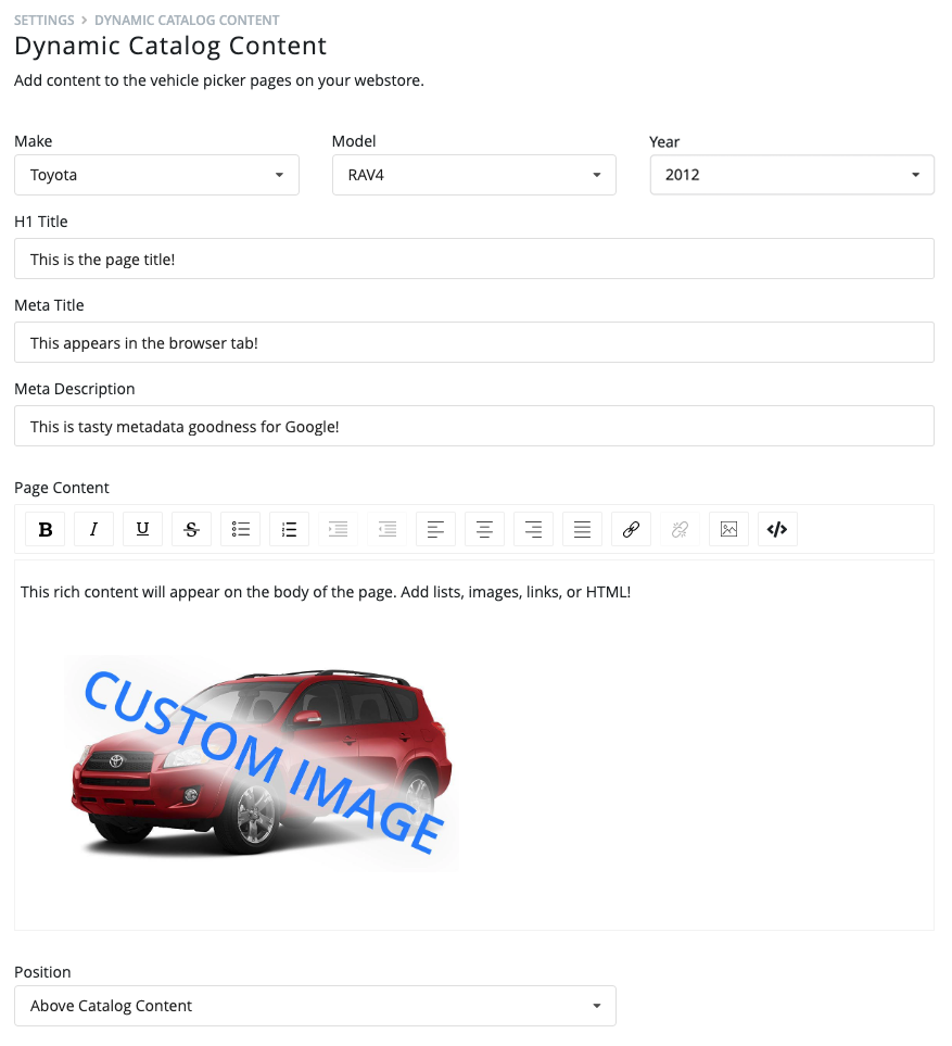 How to Use Dynamic Catalog Content
