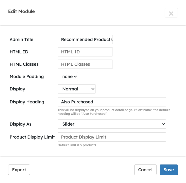 Manage Your Product Recommendations