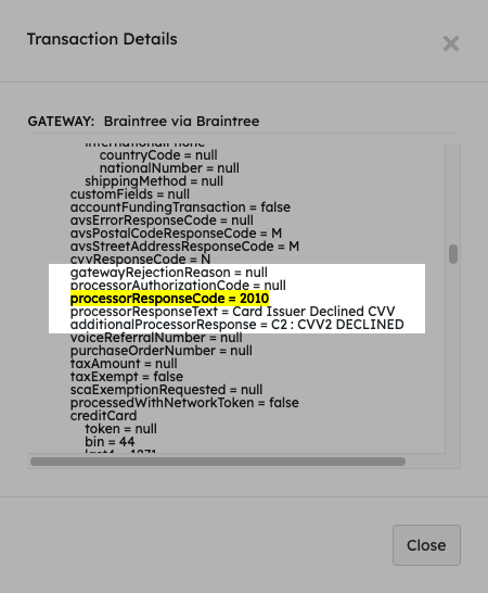Identifying Payment Failure Reasons by Gateway