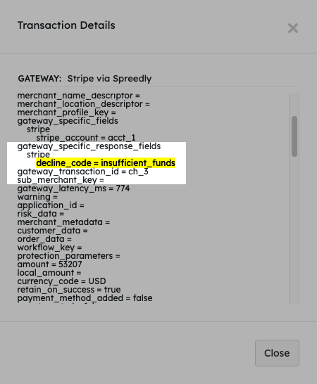 Identifying Payment Failure Reasons by Gateway