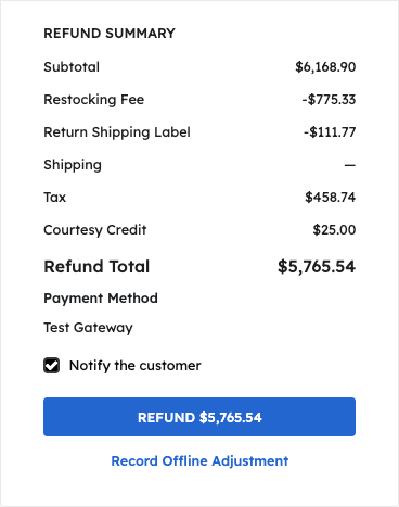 Process a Return or Refund